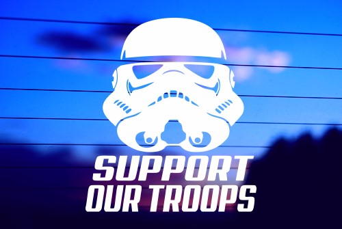 STORM TROOPER – SUPPORT OUR TROOPS STAR WARS CAR DECAL STICKER