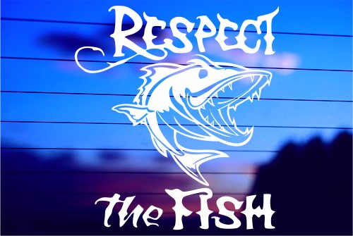 RESPECT THE FISH CAR DECAL STICKER
