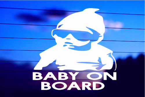 COOL BABY ON BOARD CAR DECAL STICKER