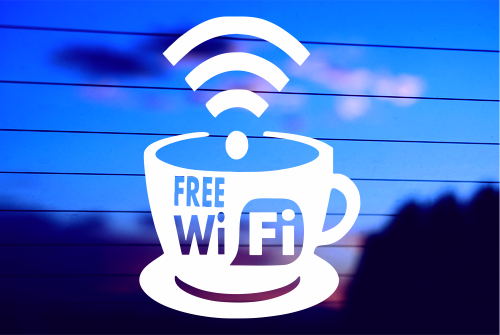 FREE WI FI FOR BUSINESSES VINYL DECAL STICKER