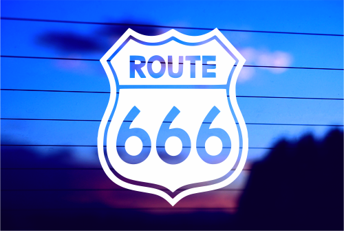 ROUTE 666 CAR DECAL STICKER