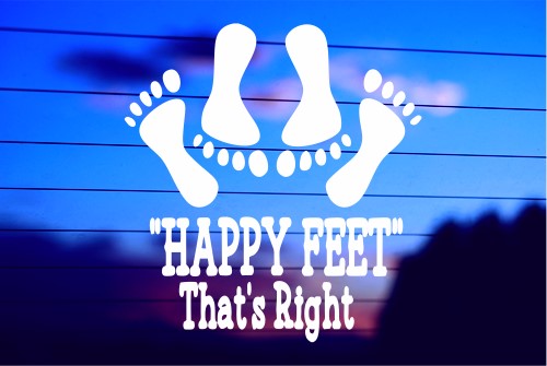 HAPPY FEET THAT’S RIGHT! CAR DECAL STICKER