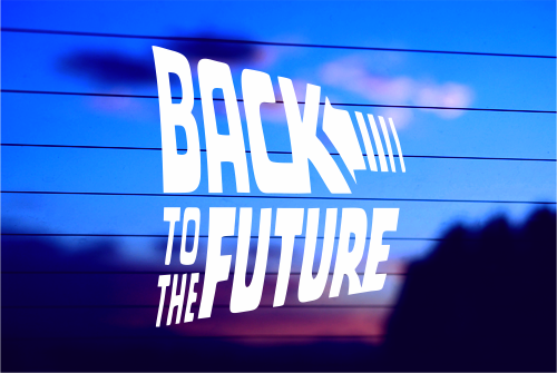 BACK TO THE FUTURE CAR DECAL STICKERS