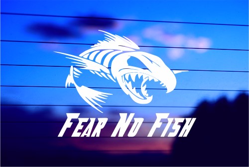 FEAR NO FISH 2 CAR DECAL STICKER