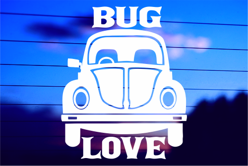 BUG LOVE – VW CAR DECAL STICKER