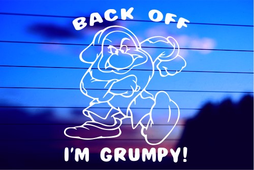 BACK OFF – I’M GRUMPY! CAR DECAL STICKER