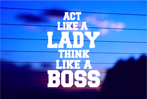 ACT LIKE A LADY CAR DECAL STICKER