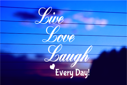 LIVE, LOVE, LAUGH Everyday! CAR DECAL STICKER