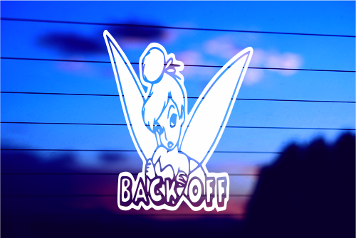 TINKERBELL – BACK OFF CAR DECAL STICKER