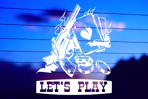 LET’S PLAY CAR DECAL STICKER