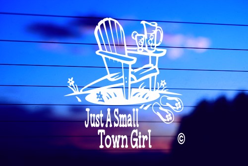 SMALL TOWN GIRL CAR DECAL STICKER