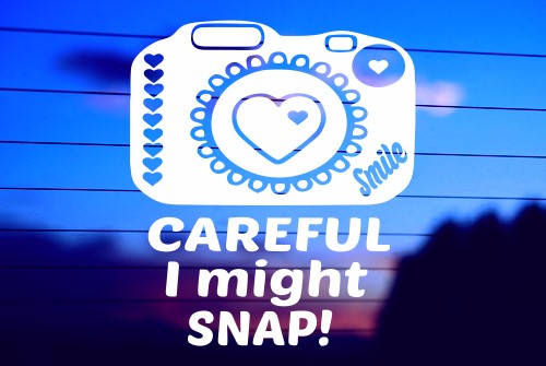 CAREFUL I MIGHT SNAP! CAR DECAL STICKER
