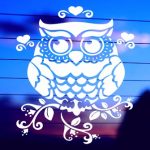 V524 Owl Family Sticker Vinyl Decal CHOOSE COLOR! Car Window Wall Art Cute 