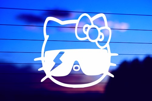 COOL HELLO KITTY CAR DECAL STICKER