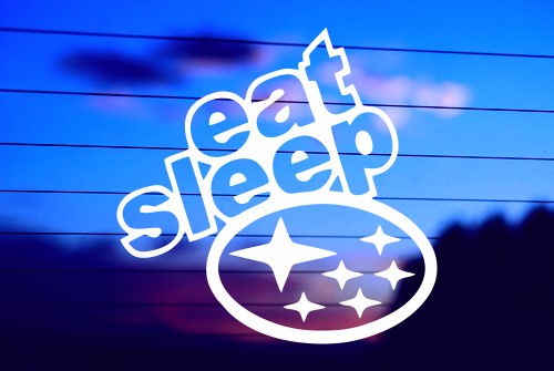 EAT, SLEEP, SUBARU JDM CAR DECAL STICKER