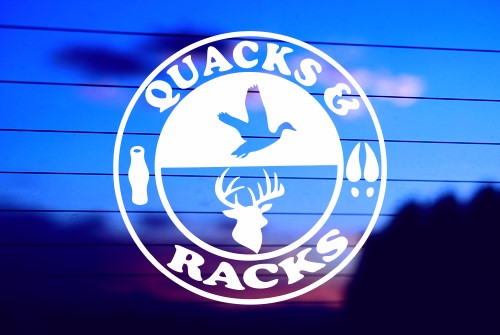 QUACKS & RACKS CAR DECAL STICKER
