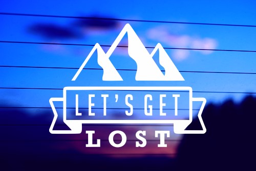 LETS GET LOST CAR DECAL STICKER