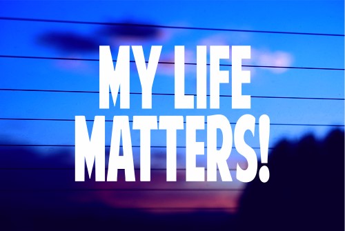 MY LIFE MATTERS! CAR DECAL STICKER