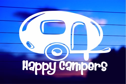 HAPPY CAMPERS 3 CAR DECAL STICKER