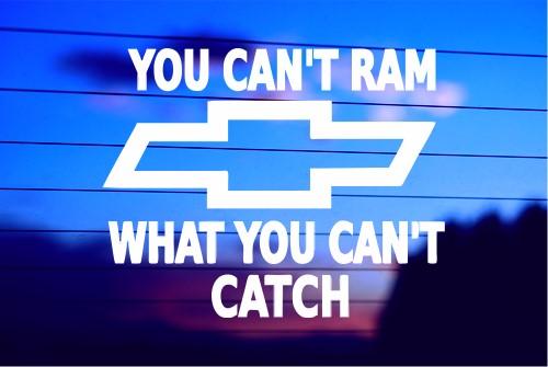 YOU CAN’T RAM WHAT YOU CAN’T CATCH CAR DECAL STICKER