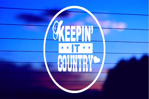 KEEPING IT COUNTRY CAR DECAL STICKER