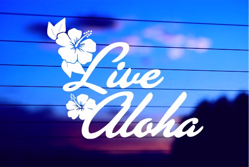 HAWAII – LIVE ALOHA CAR DECAL STICKER