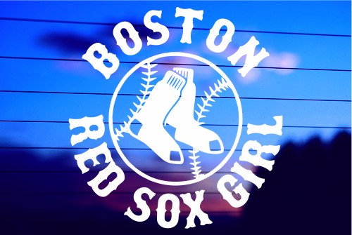 RED SOX GIRL CAR DECAL STICKER