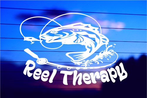 REEL THERAPY CAR DECAL STICKER