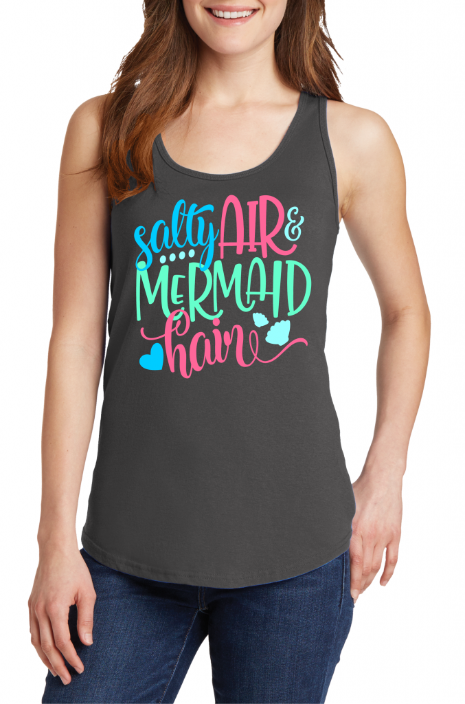 Salty Air And Mermaid Hair Ladies T-Shirt