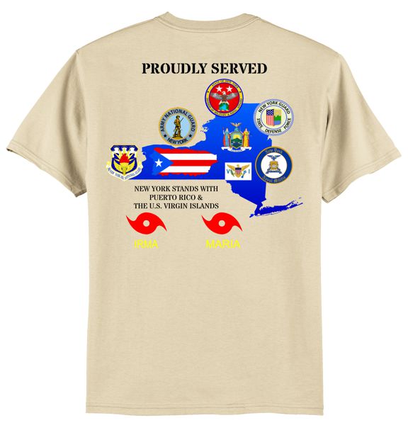 OPERATION MARIA-IRMA-PROUDLY SERVED-NATIONAL GUARD SHORT SLEEVE T-SHIRT