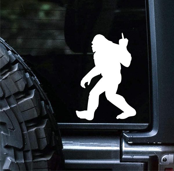 Big Foot Middle Finger High Quality Vinyl Car Decal Sticker