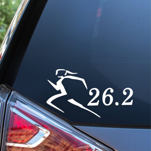 26.2 Marathon Girl High Quality Vinyl Car Decal Sticker
