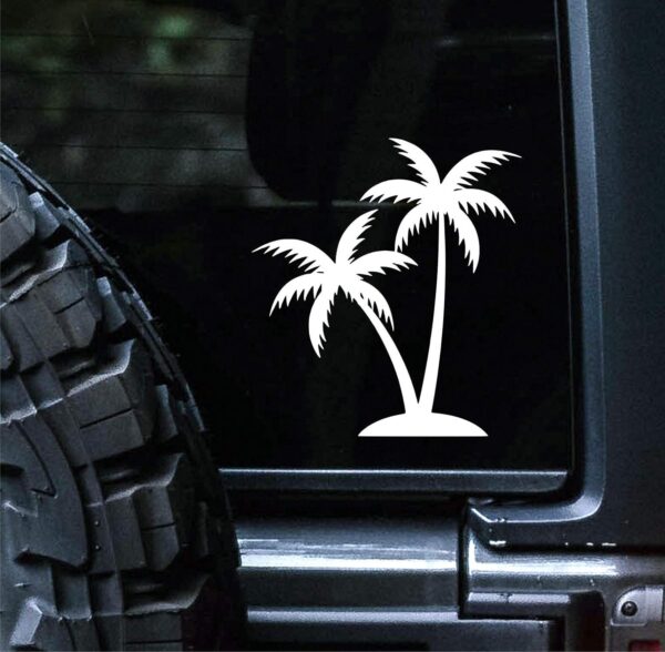 Palm Tree Decal Vinyl Sticker Cars Trucks Vans Walls Laptop Permanent