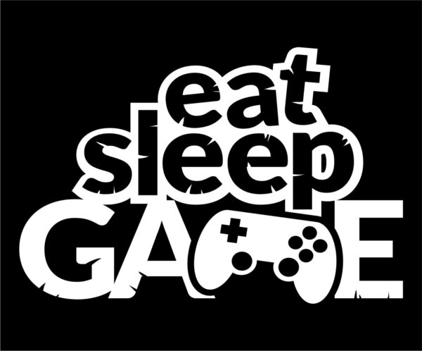 Eat Sleep Game Gaming Vinyl Car Decal Sticker