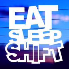 “EAT, SLEEP, SHIFT CUTOUT” CAR DECAL STICKER