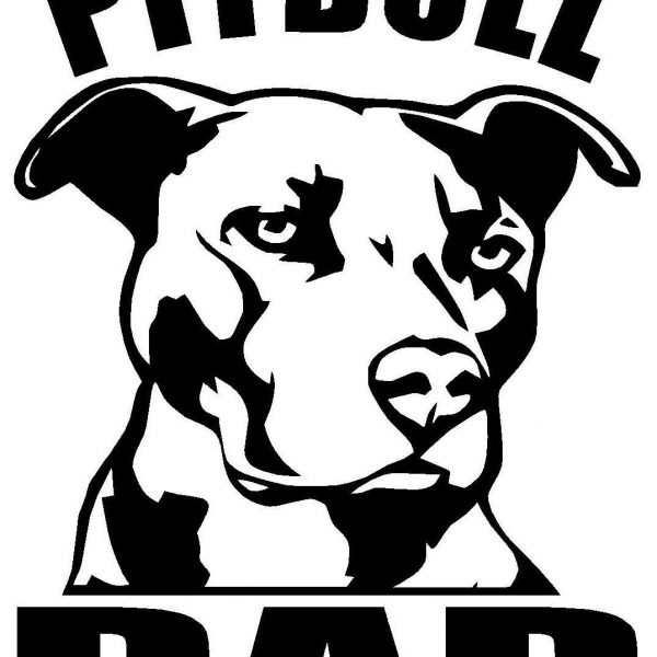 PITBULL DAD Die Cut Vinyl Car Decal Sticker for Laptop Car Window ...